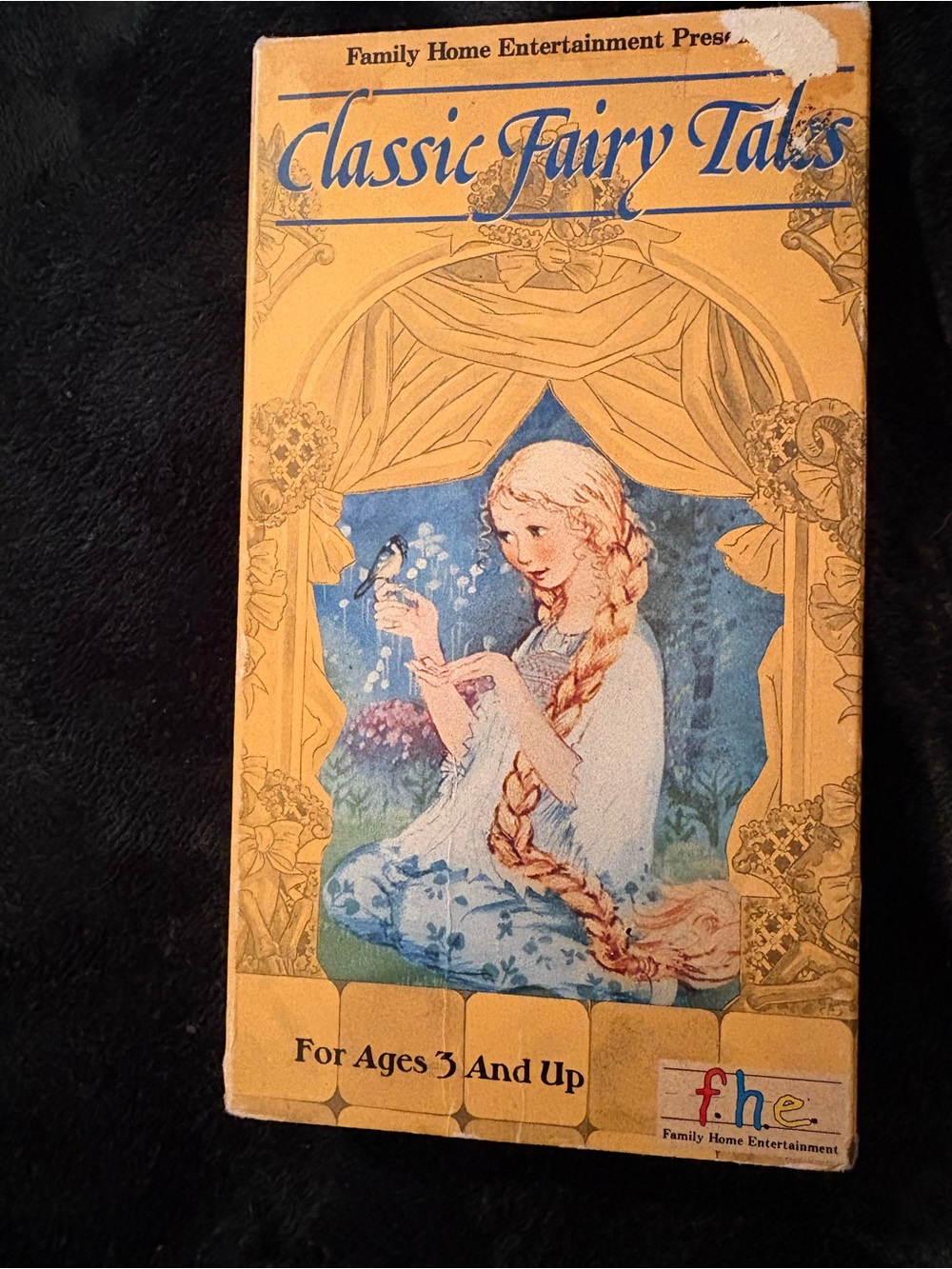 Classic VHS  Fairy Tale 1982— Yellow and Blue Graphic